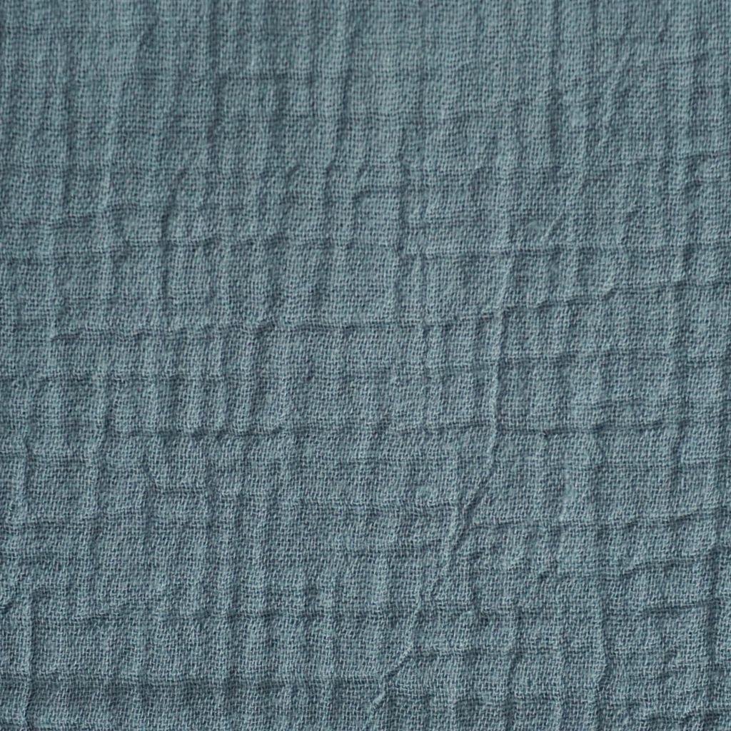 Musselin Double Gauze uni blaugrau